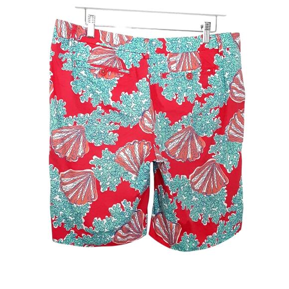 Lilly Pulitzer Avenue Short Coral Seaside Bermuda Short Womens 8 Beach Florida - Picture 2 of 9